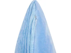 Outlet Beliani Set di 2 cuscini MILLET Velluto a coste 43 x 43 cm Trama geometrica Blu