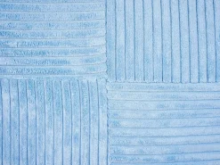 Outlet Beliani Set di 2 cuscini MILLET Velluto a coste 43 x 43 cm Trama geometrica Blu