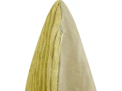 Hot Beliani Set di 2 cuscini MILLET Velluto a coste oliva Trama geometrica Verde