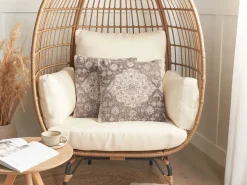 Best Beliani Set di 2 cuscini MIMISAL Cotone 45 x 45 cm Trama orientale Marrone