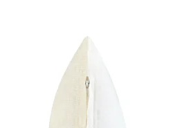 Beliani Set di 2 cuscini MINDALA Lino 50 x 50 cm Bianco sporco Scritta Bianco Nero