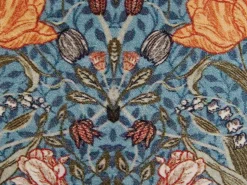 Hot Beliani Set di 2 cuscini MITELLA Velluto 45 x 45 cm Blu Trama floreale Arancione Blu