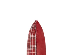 Best Beliani Set di 2 cuscini MOCHI 30 x 50 cm Rosso Modello natalizio Bianco Rosso Nero
