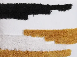 Beliani Set di 2 cuscini MONARDA 45 x 45 cm Multicolore Trama astratta Beige Bianco Nero Multicolore