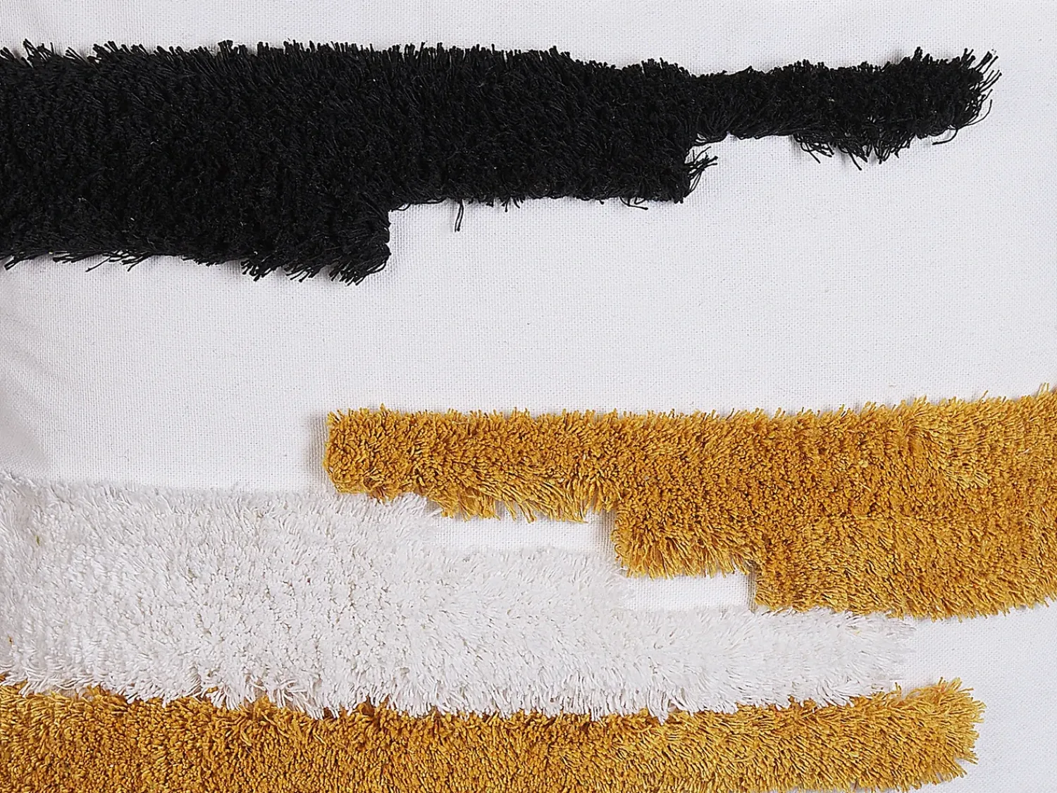 Beliani Set di 2 cuscini MONARDA 45 x 45 cm Multicolore Trama astratta Beige Bianco Nero Multicolore