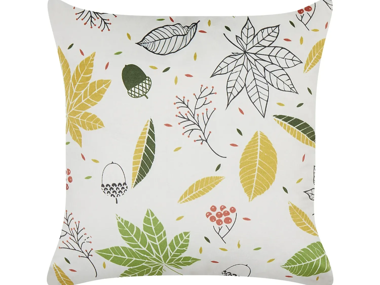 Online Beliani Set di 2 cuscini MULLEIN Velluto 45 x 45 cm Multicolore Trama di piante Giallo Nero Verde Multicolore