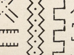 New Beliani Set di 2 cuscini MYRICA Cotone 45 x 45 cm Bianco Trama geometrica Bianco Nero