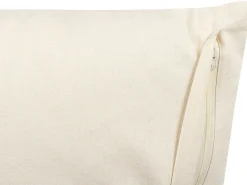 New Beliani Set di 2 cuscini MYRICA Cotone 45 x 45 cm Bianco Trama geometrica Bianco Nero