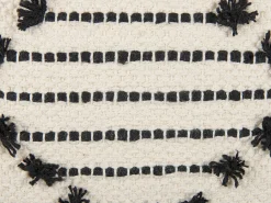 Online Beliani Set di 2 cuscini MYRTUS Cotone 45 x 45 cm Beige Trama geometrica Beige Nero