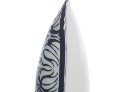 Beliani Set di 2 cuscini NEMESIA Cotone 45 x 45 cm Blu scuro Trama Ikat Bianco Blu