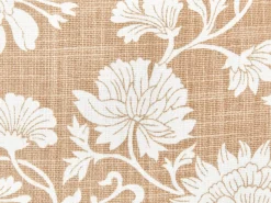 Best Beliani Set di 2 cuscini NOTELEA Cotone 45 x 45 cm Beige Trama floreale Beige Bianco
