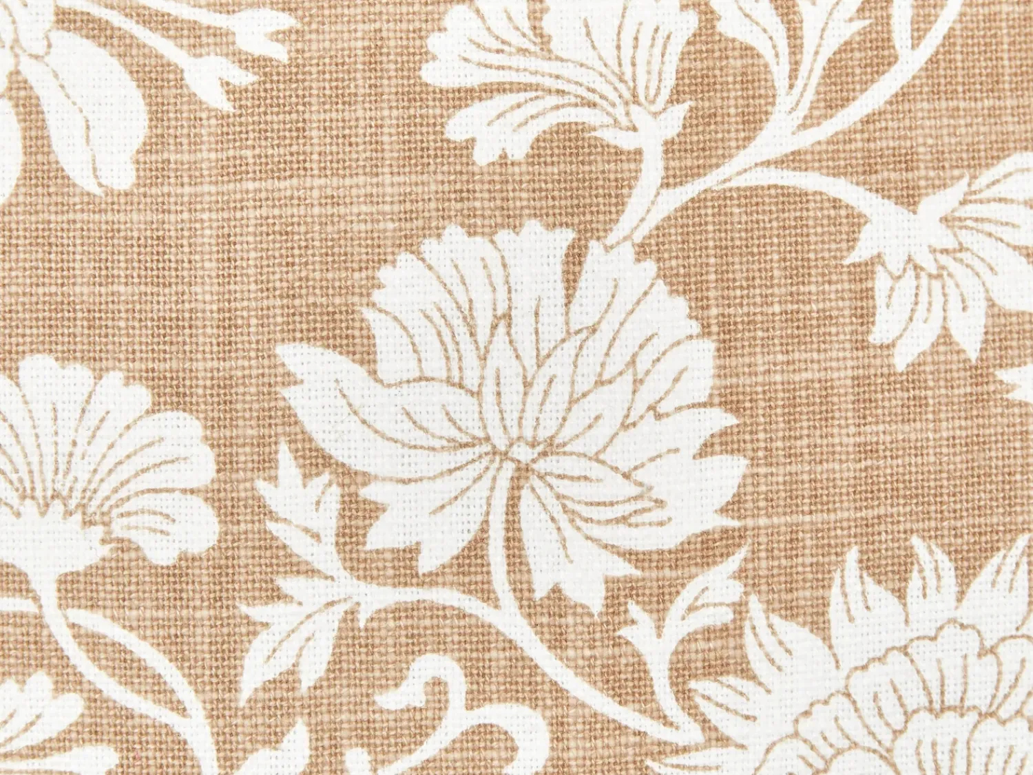 Best Beliani Set di 2 cuscini NOTELEA Cotone 45 x 45 cm Beige Trama floreale Beige Bianco