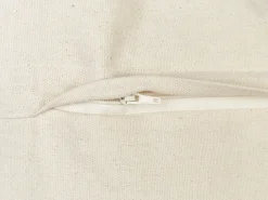Beliani Set di 2 cuscini OBERONIA Cotone 45 x 45 cm Beige Tinta unita Beige Marrone