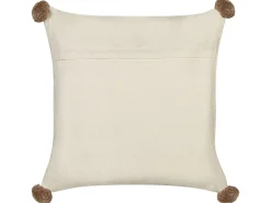 Beliani Set di 2 cuscini OBERONIA Cotone 45 x 45 cm Beige Tinta unita Beige Marrone