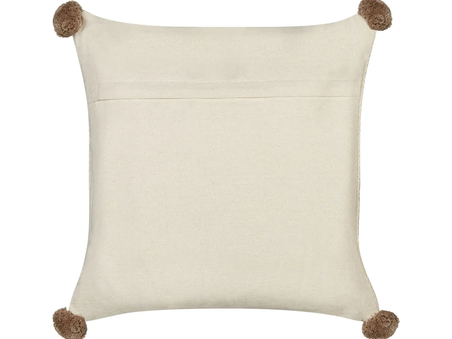 Beliani Set di 2 cuscini OBERONIA Cotone 45 x 45 cm Beige Tinta unita Beige Marrone