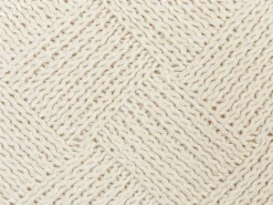 Beliani Set di 2 cuscini OBERONIA Cotone 45 x 45 cm Beige Tinta unita Beige Marrone