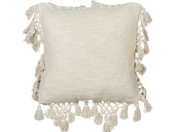 New Beliani Set di 2 cuscini OLEARIA Cotone 45 x 45 cm Tinta unita Beige