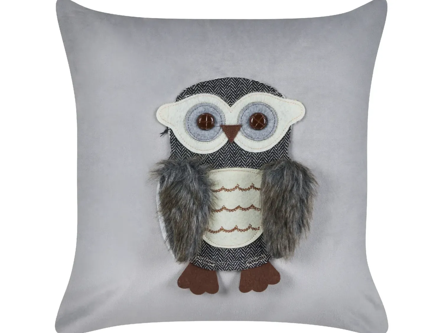 New Beliani Set di 2 cuscini OPHRYS Velluto 45 x 45 cm Grigio Bianco Grigio Marrone