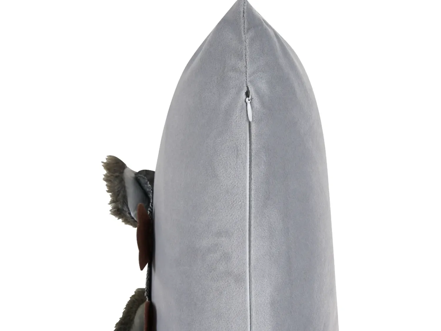 New Beliani Set di 2 cuscini OPHRYS Velluto 45 x 45 cm Grigio Bianco Grigio Marrone