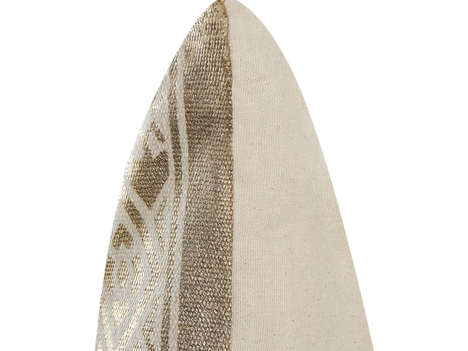 Outlet Beliani Set di 2 cuscini OUJDA Cotone 50 x 50 cm Trama geometrica Oro