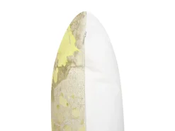 Clearance Beliani Set di 2 cuscini PACHIRA Cotone 45 x 45 cm Giallo Trama astratta Bianco Giallo Grigio