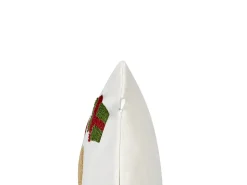Beliani Set di 2 cuscini PALMIER Velluto 45 x 45 cm Bianco sporco Modello natalizio Bianco Blu Giallo Nero Rosso Verde