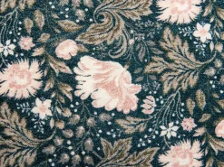 New Beliani Set di 2 cuscini PARROTIA Velluto 45 x 45 cm Foglia di tè Trama floreale Blu Rosa