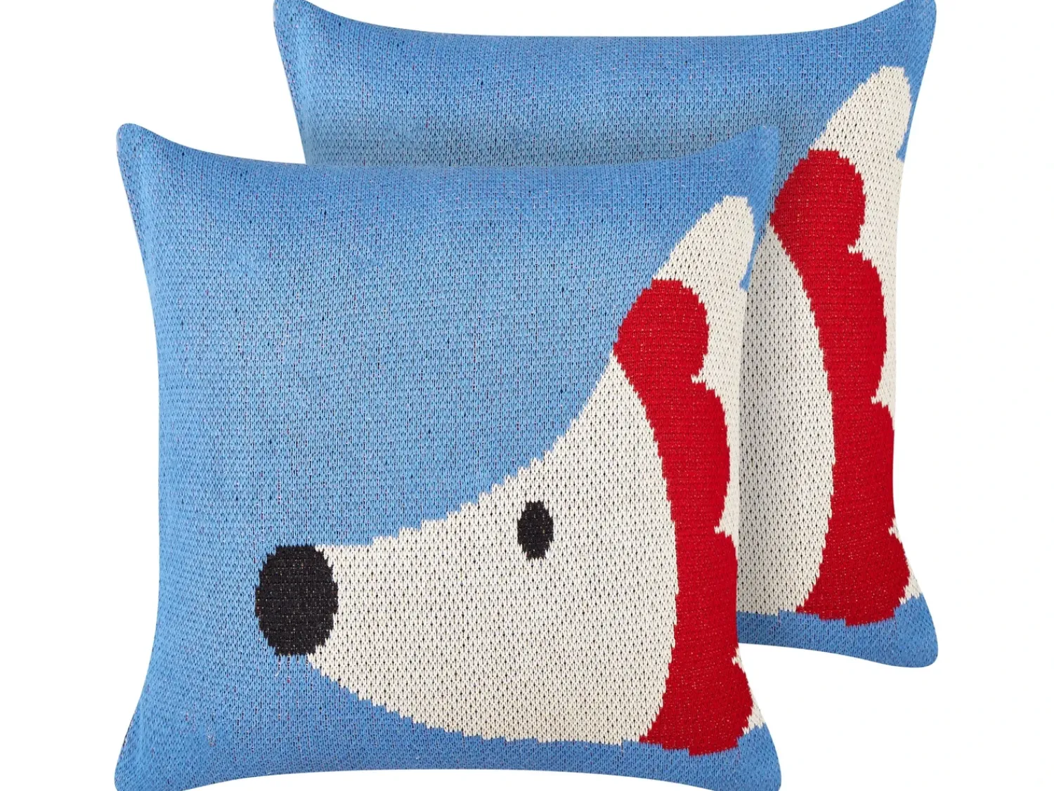 Discount Beliani Set di 2 cuscini PASHOT Cotone 45 x 45 cm Blu Beige Giallo Blu Rosso