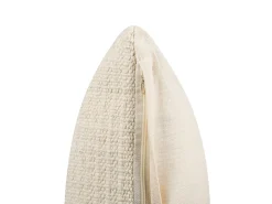 Online Beliani Set di 2 cuscini PELLAEA Cotone 45 x 45 cm chiaro Trama geometrica Beige