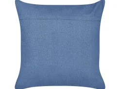 New Beliani Set di 2 cuscini PENTAS Velluto 45 x 45 cm Blu marino Trama animale Blu Argento