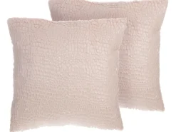 Sale Beliani Set di 2 cuscini PEONY 45 x 45 cm Tinta unita Rosa