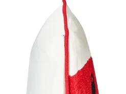 Discount Beliani Set di 2 cuscini PERIWINKLE Cotone 45 x 45 cm Bianco Trama a cuore Bianco Nero Rosa Rosso