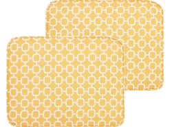 Discount Beliani Set di 2 cuscini per sedie FIJI 29 x 38 cm Giallo