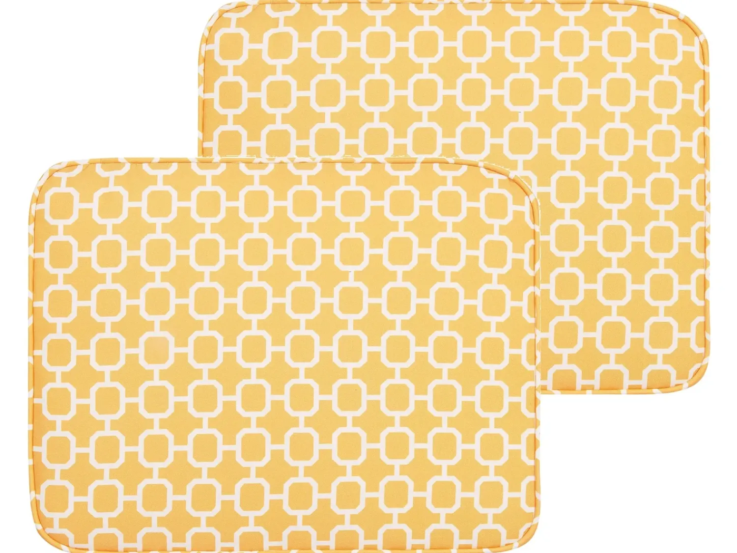 Discount Beliani Set di 2 cuscini per sedie FIJI 29 x 38 cm Giallo