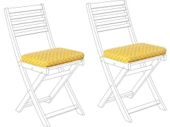 Discount Beliani Set di 2 cuscini per sedie FIJI 29 x 38 cm Giallo