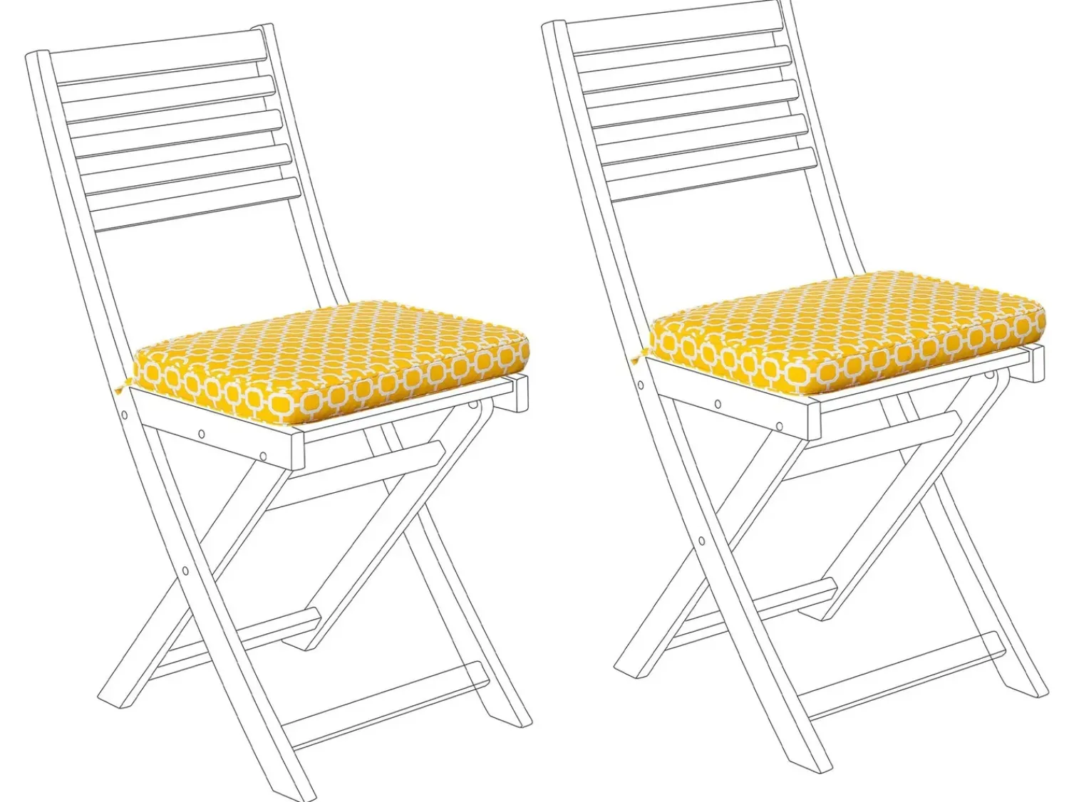Discount Beliani Set di 2 cuscini per sedie FIJI 29 x 38 cm Giallo