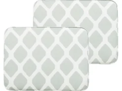 Beliani Set di 2 cuscini per sedie FIJI 29 x 38 cm Verde menta Bianco Verde