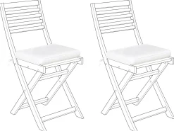 New Beliani Set di 2 cuscini per sedie FIJI 29 x 38 cm sporco Bianco