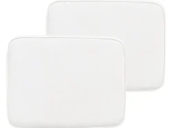 New Beliani Set di 2 cuscini per sedie FIJI 29 x 38 cm sporco Bianco