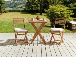 New Beliani Set di 2 cuscini per sedie FIJI 29 x 38 cm sporco Bianco