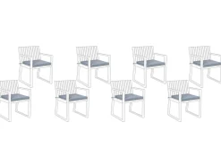 Sale Beliani Set di 8 cuscini per sedie SASSARI 46 x 46 cm Blu