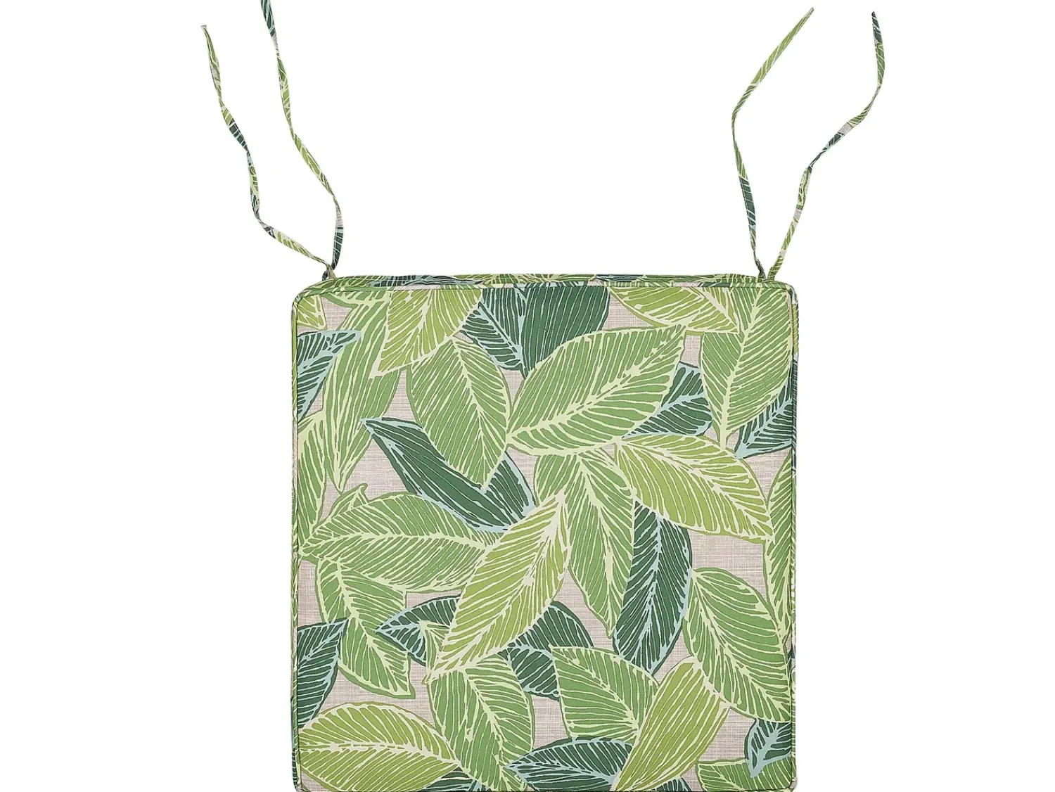 Outlet Beliani Set di 8 cuscini per sedie SASSARI 46 x 46 cm Verde chiaro Beige Verde