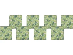 Outlet Beliani Set di 8 cuscini per sedie SASSARI 46 x 46 cm Verde chiaro Beige Verde