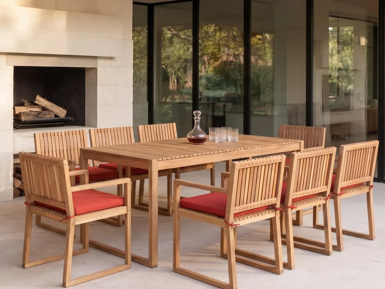 Online Beliani SASSARI PREMIUM 46 x 46 cm Rosso