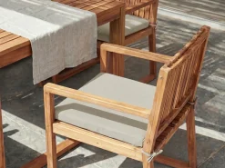 New Beliani Set di 8 cuscini per sedie SASSARI PREMIUM 46 x 46 cm Tortora Beige
