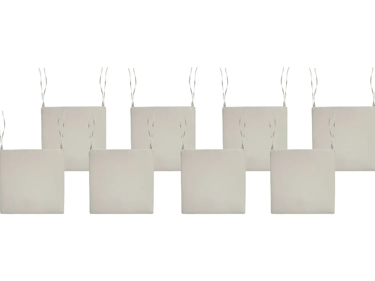 New Beliani Set di 8 cuscini per sedie SASSARI PREMIUM 46 x 46 cm Tortora Beige