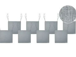 Beliani Set di 8 cuscini per sedie SASSARI PREMIUM 46 x 46 cm melange Grigio
