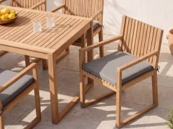 Beliani Set di 8 cuscini per sedie SASSARI PREMIUM 46 x 46 cm melange Grigio