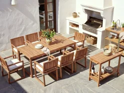 Discount Beliani Set di 8 cuscini per sedie SASSARI PREMIUM 46 x 46 cm sporco Bianco
