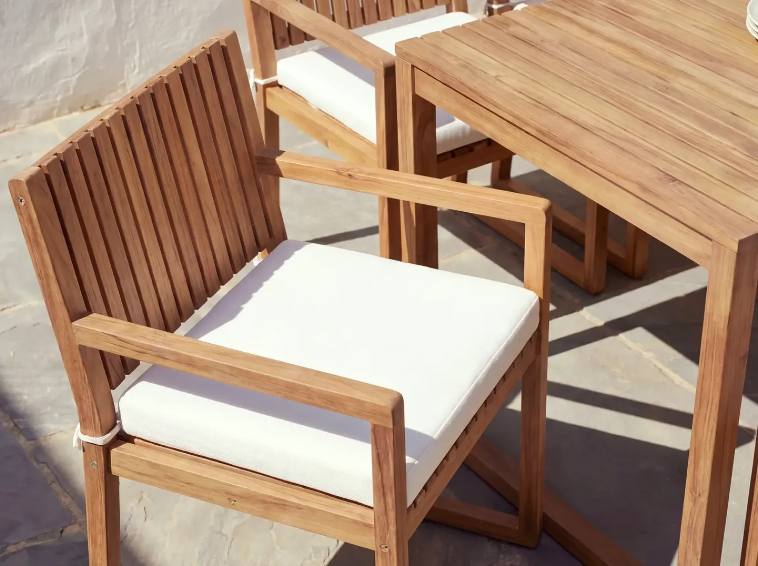Discount Beliani Set di 8 cuscini per sedie SASSARI PREMIUM 46 x 46 cm sporco Bianco